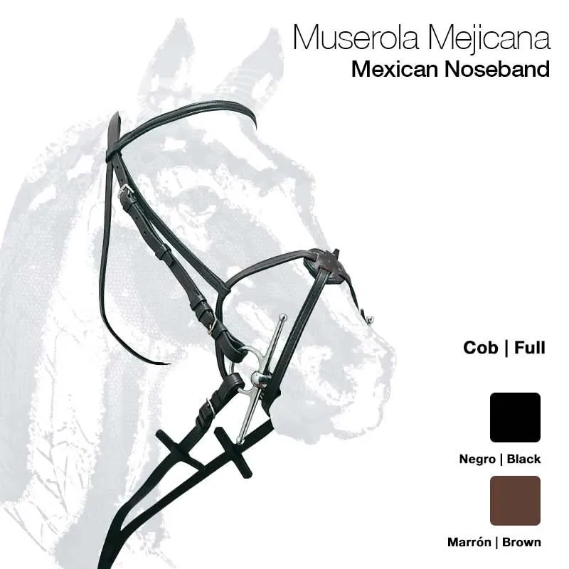 Cabezada Mont. Muserola. Mejicana. Z.210191050 (Full, Marron Oscuro)