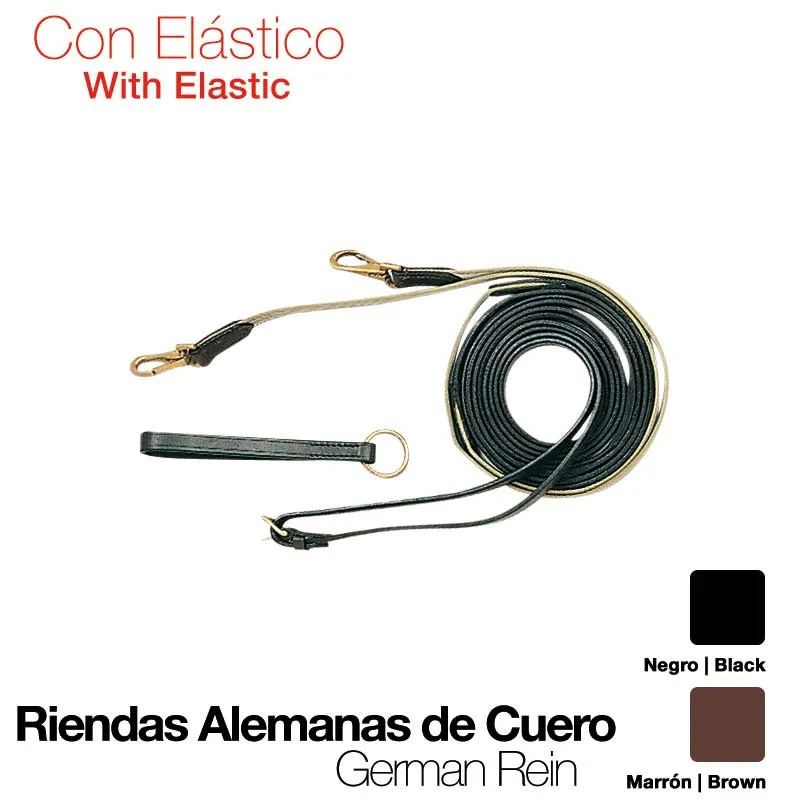 Riendas Alemanas Cuero c/Elastico Z -21093020