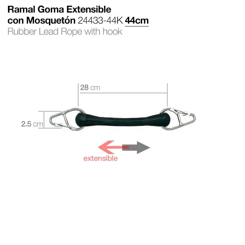 Ramal Goma Extensible con Mosqueton24433-44k. 44cm Z.21091140